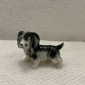 Black and White Dog Figurine
